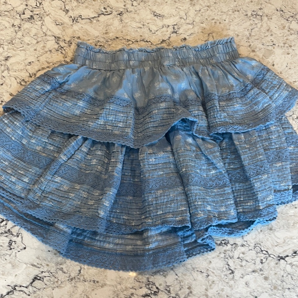 Aerie Rock N’ Ruffle Printed Mini Skirt - Coast